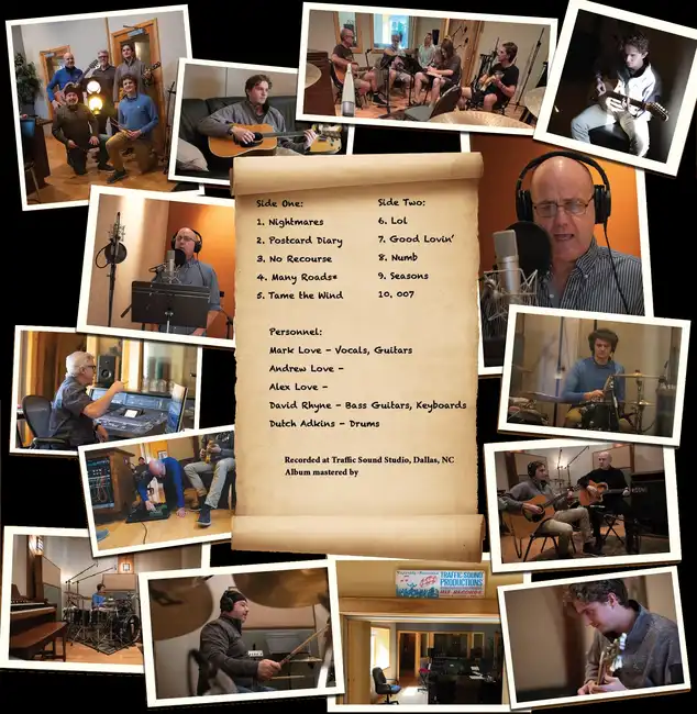 Tame The Wind Album Back Cover and The Band